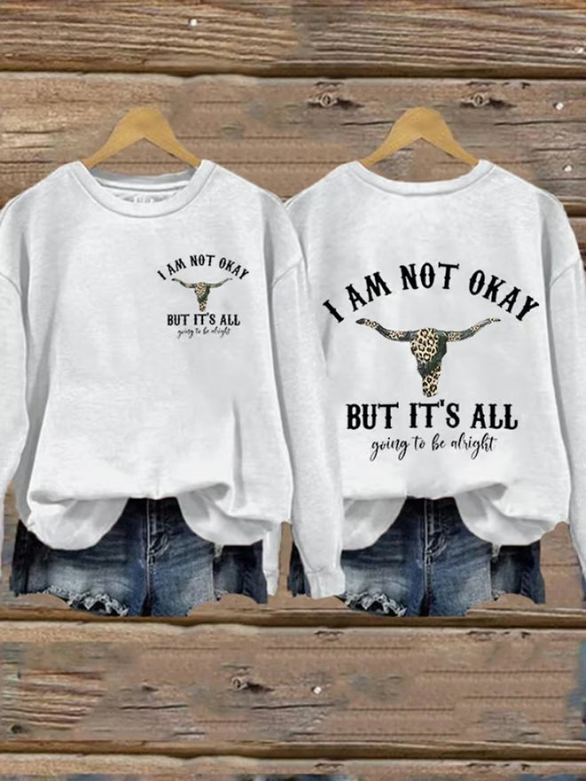 Women's Country Music Print casual Sweatshirt