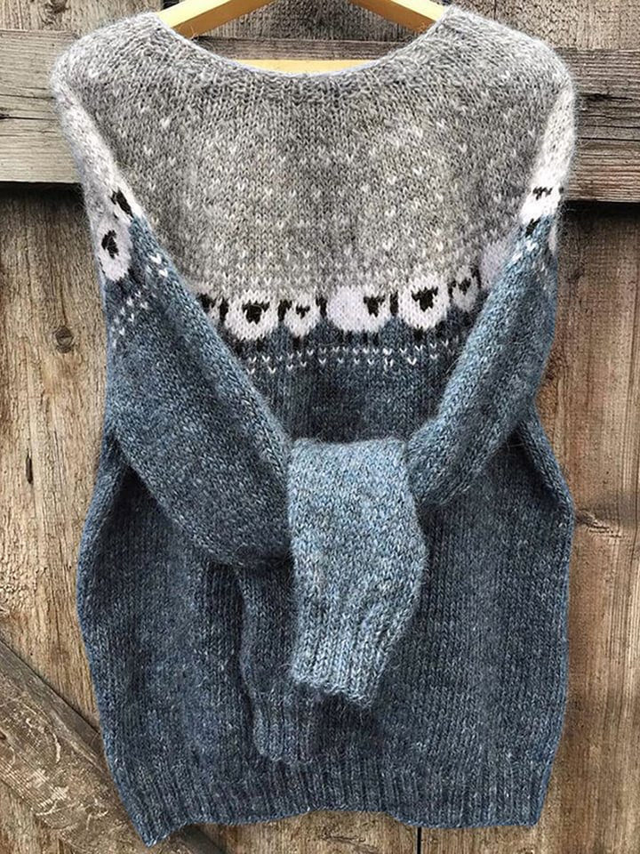 Vintage Sheep Jacquard Cozy Sweater