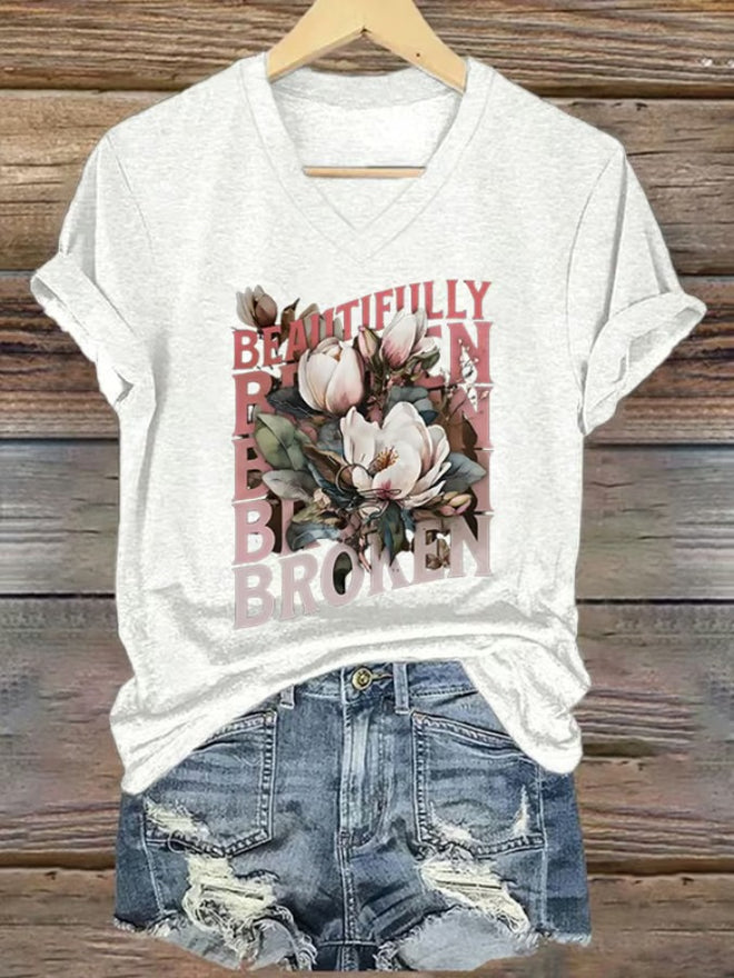 Women's Country Music Print Casual T-Shirt