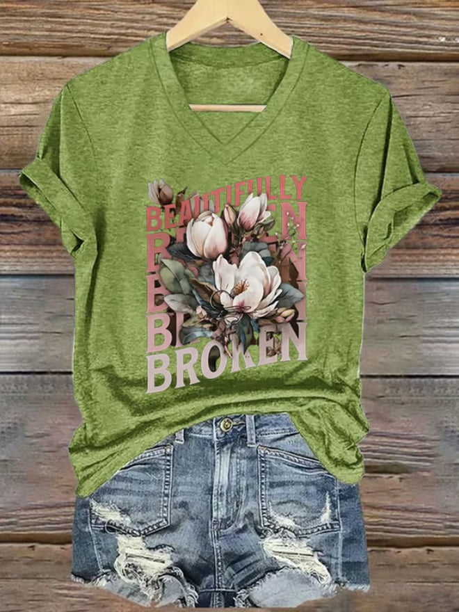 Women's Country Music Print Casual T-Shirt