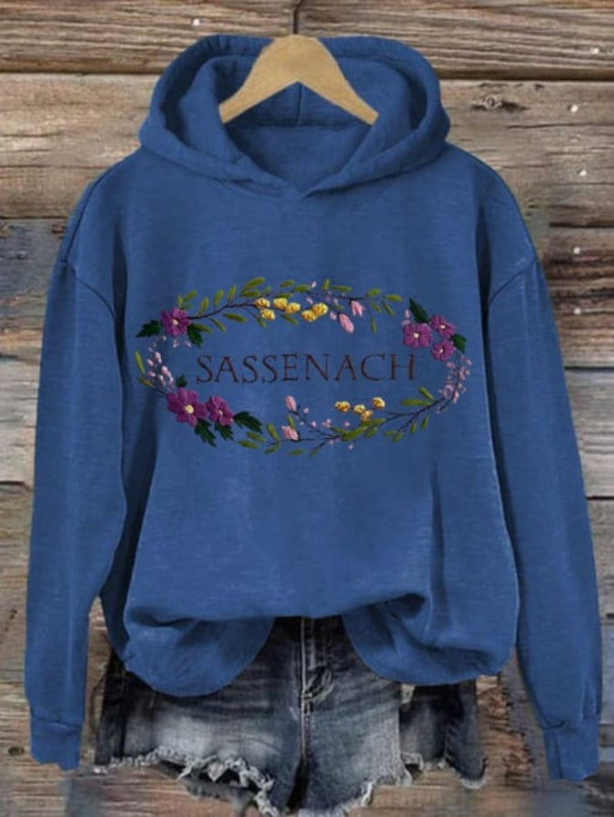 Women's Sassenach Historical Tv Show Inspired Print Casual Hoodie