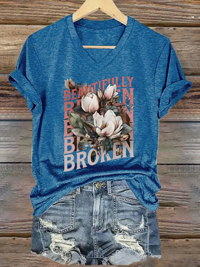 Women's Country Music Print Casual T-Shirt