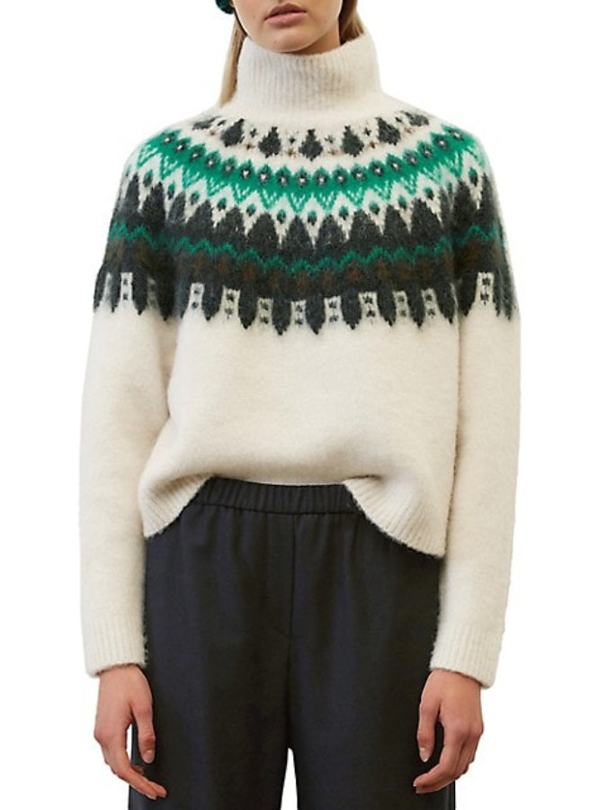 Fair Isle Wool-Blend Turtleneck Sweater