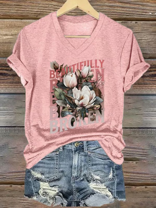 Women's Country Music Print Casual T-Shirt