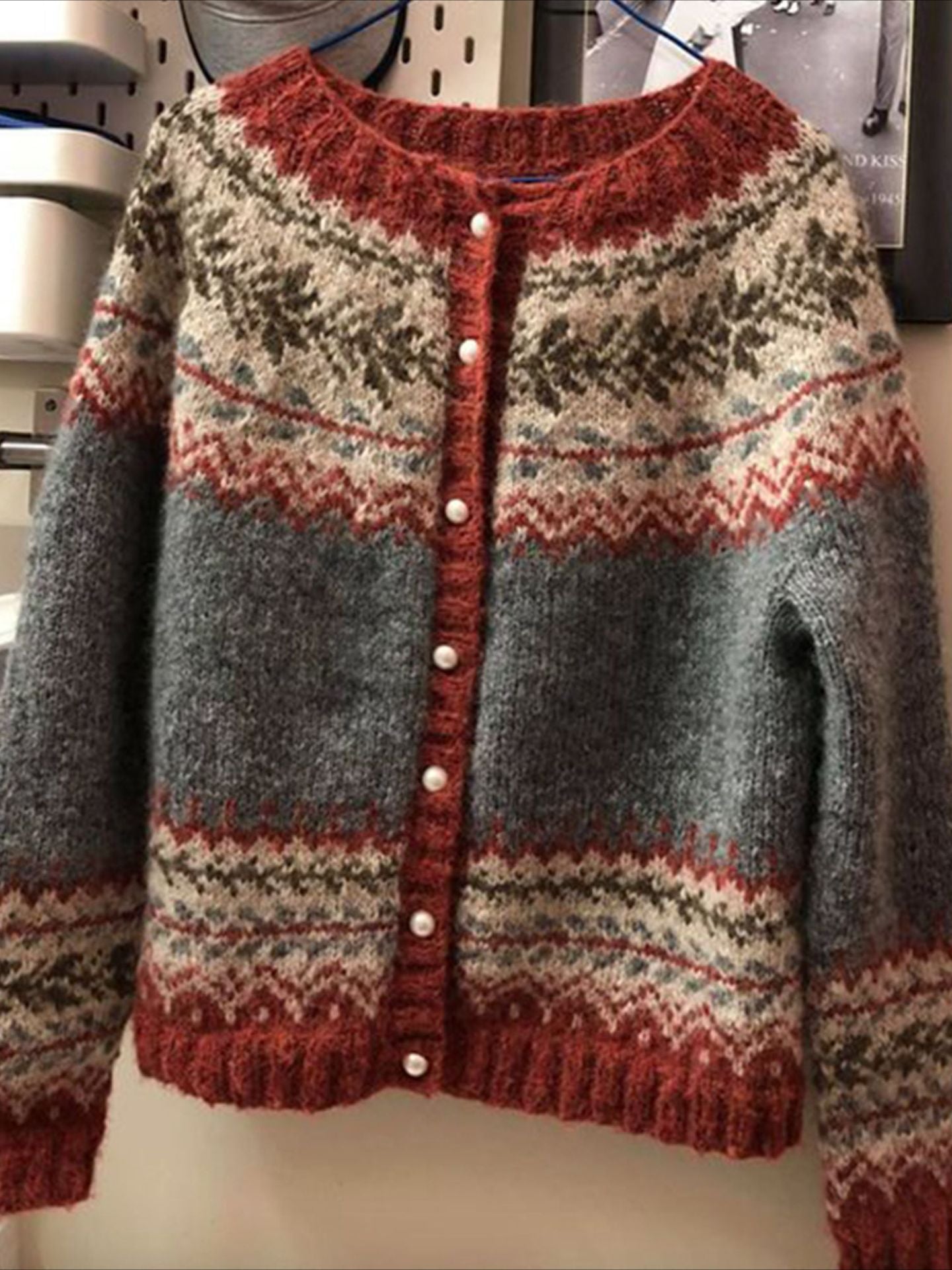 Women's Ethnic Style Jacquard Knitted Cardigan