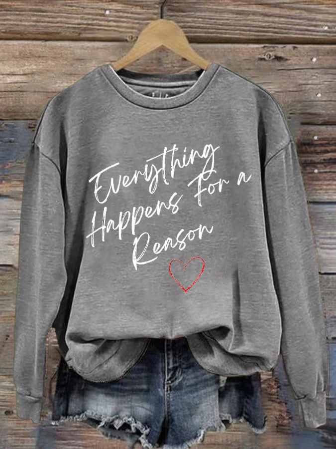 Women's Print Round Neck Sweatshirt