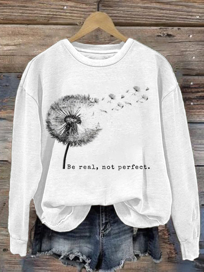 Women's Print Casual Round Neck Sweatshirt