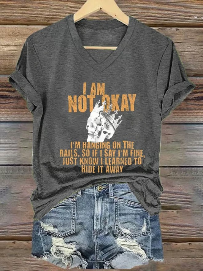 Women's Country Music I Am Not Okay Print T-Shirt