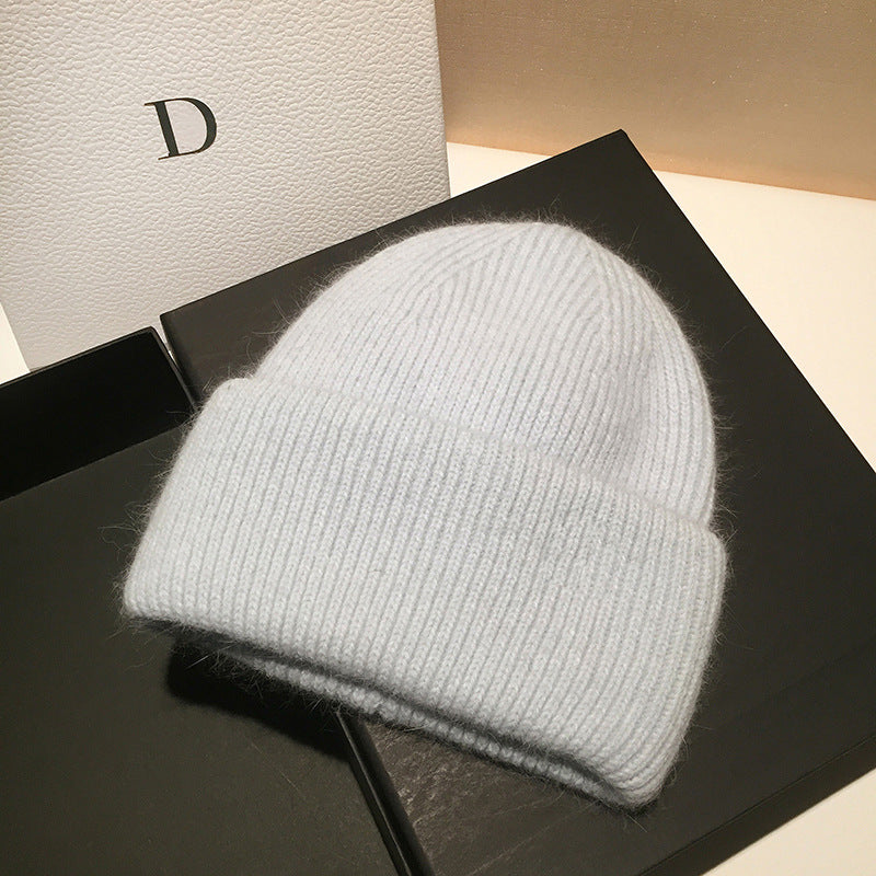 Women's Solid Color Knitted Woolen Hat