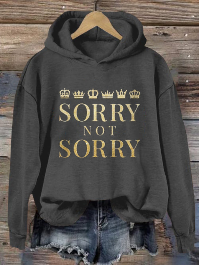 Six Musical Glitter Sorry Not Sorry Herstory Hoodie