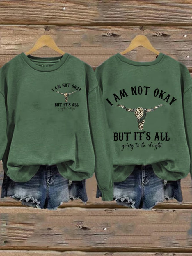 Women's Country Music Print casual Sweatshirt