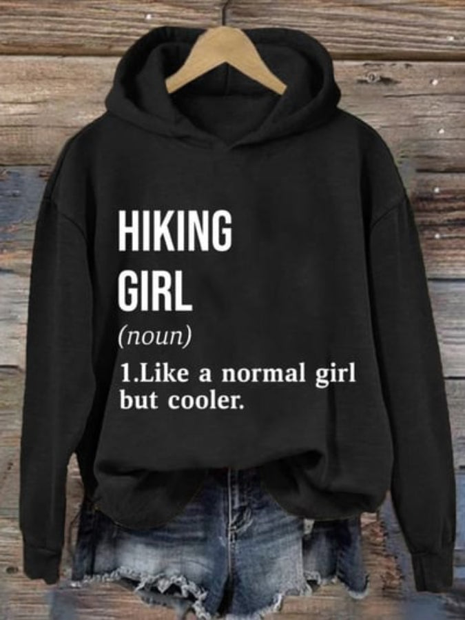 Women's Hiking Girls Printed Long Sleeve Hoodie