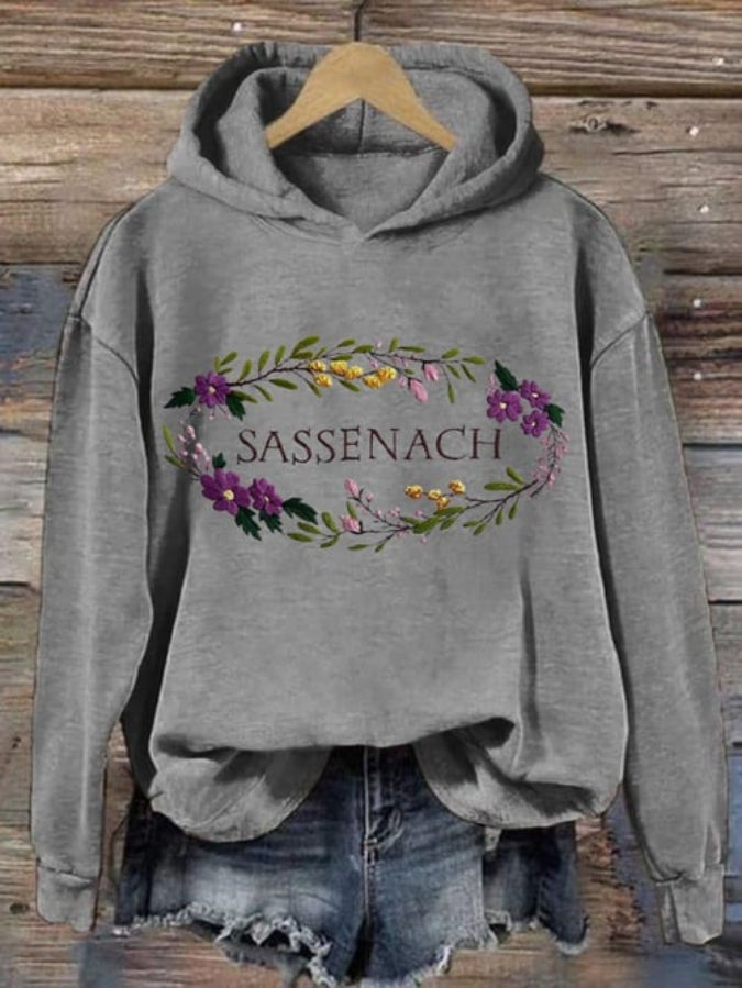 Women's Sassenach Historical Tv Show Inspired Print Casual Hoodie