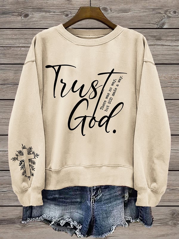 Women's Faith Heat-Painted Round Neck Sweatshirt