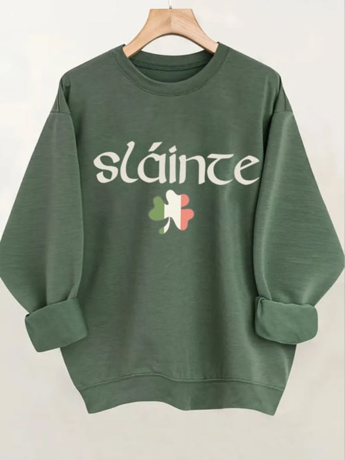 Women's St. Patrick's Day Slaince Print Sweatshirt