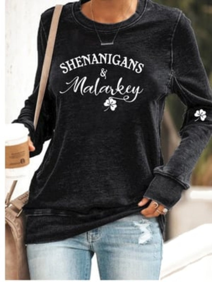 Women's Shenanigans And Malarkey Printed Sweatshirt