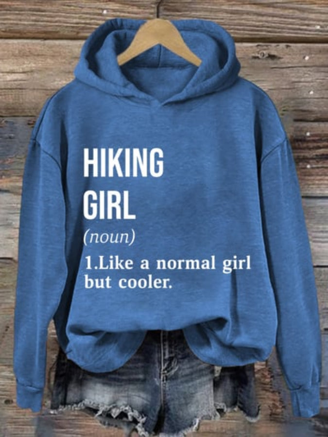 Women's Hiking Girls Printed Long Sleeve Hoodie