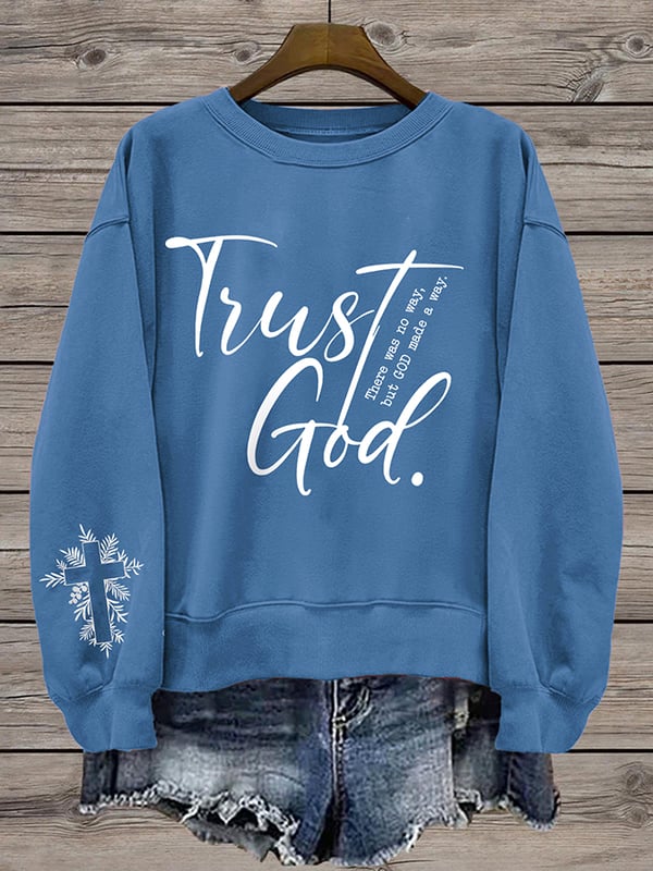 Women's Faith Heat-Painted Round Neck Sweatshirt