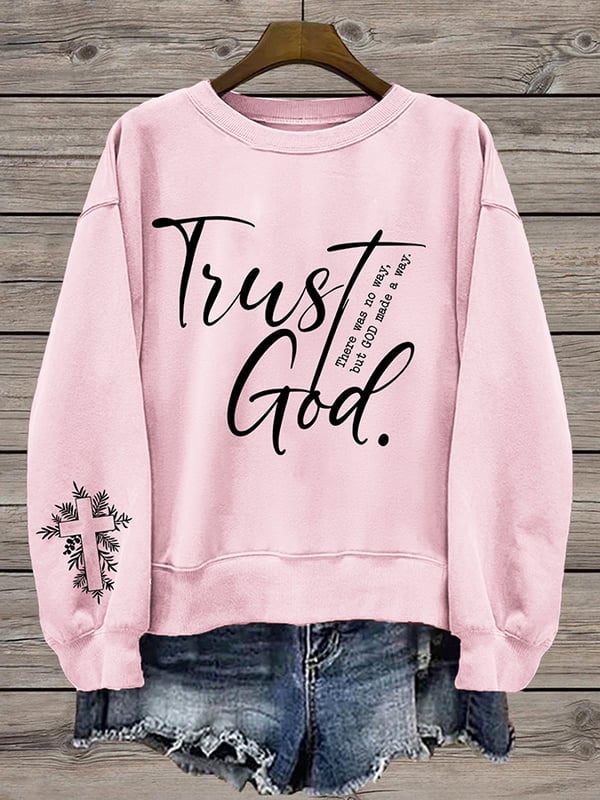 Women's Faith Heat-Painted Round Neck Sweatshirt