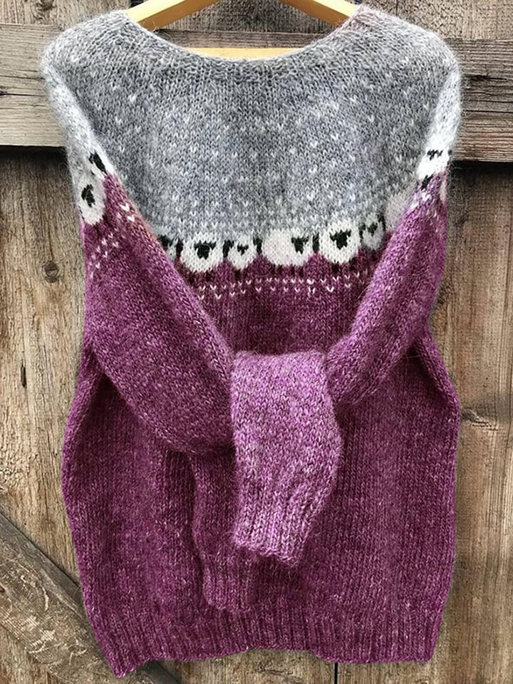 Vintage Sheep Jacquard Cozy Sweater