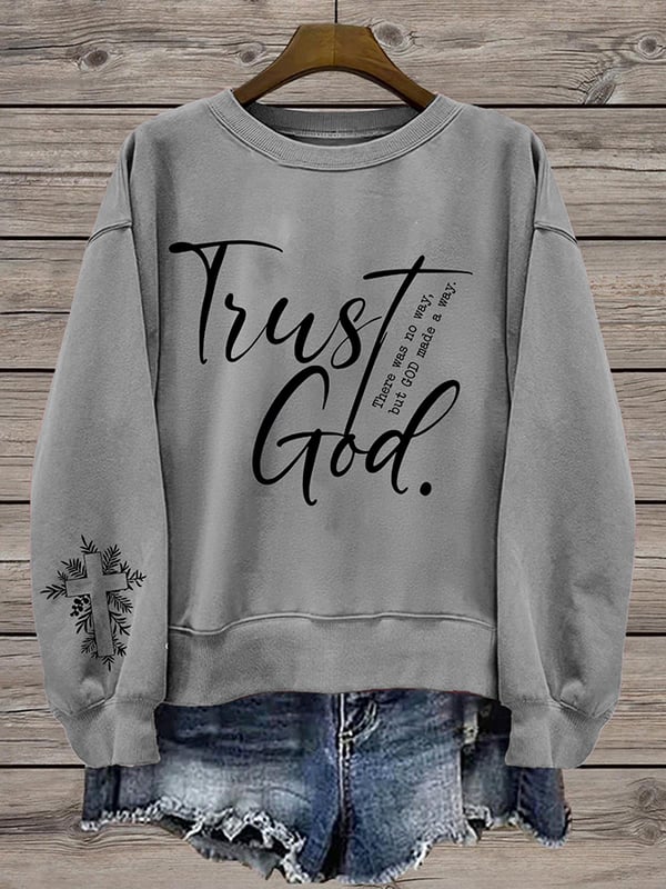 Women's Faith Heat-Painted Round Neck Sweatshirt