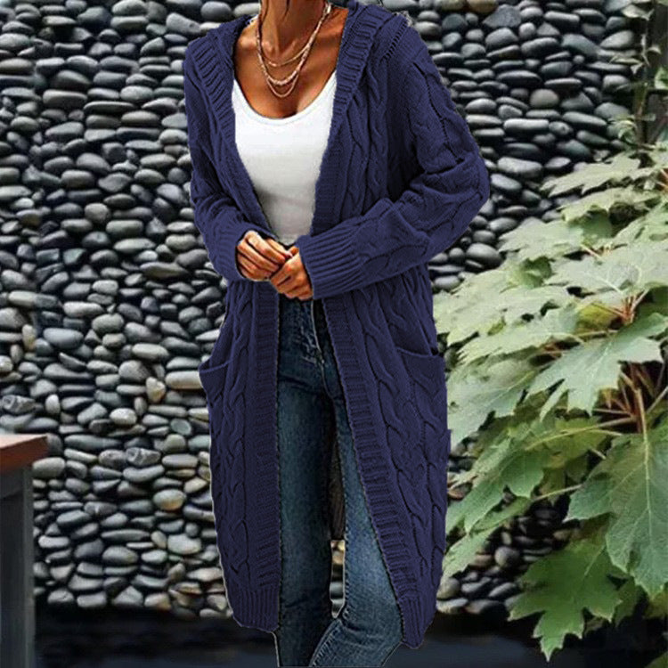 Women's Solid  Long Sleeve Cardigan