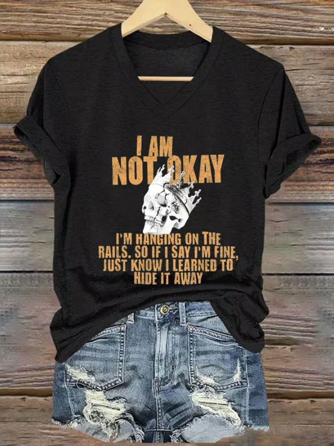 Women's Country Music I Am Not Okay Print T-Shirt