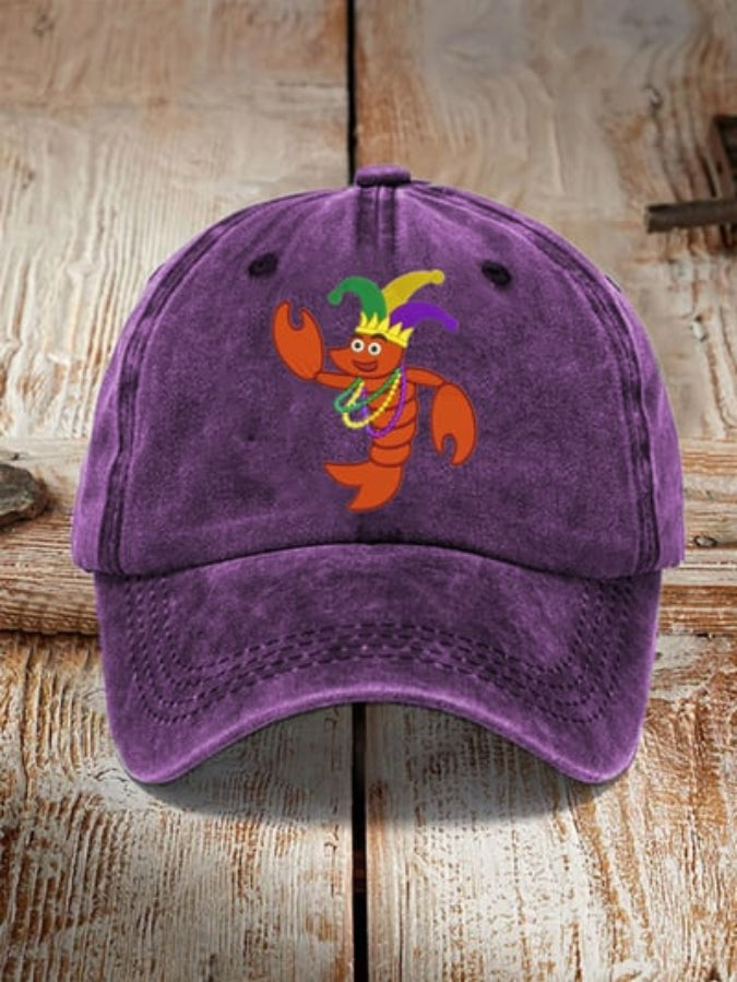 Unisex Distressed Cotton Mardi Gras Hat