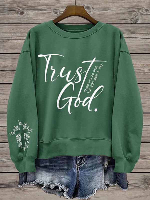 Women's Faith Heat-Painted Round Neck Sweatshirt