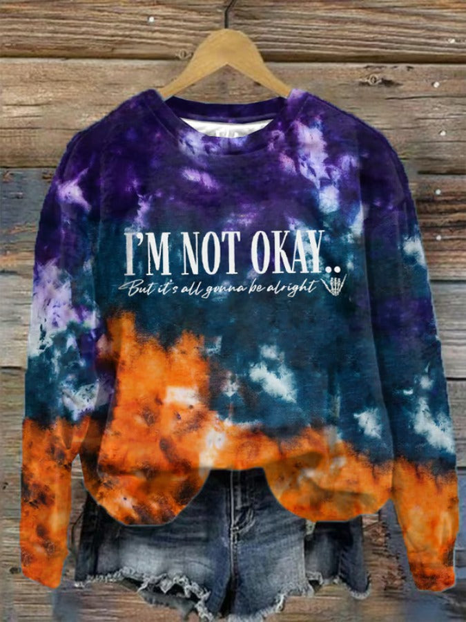 Women's I’m Not Okay Printed Casual Sweatshirt