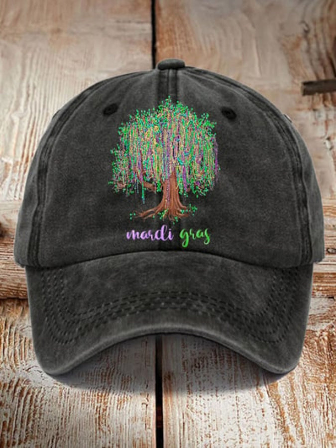 Unisex Mardi Gras Beads Tree Hat