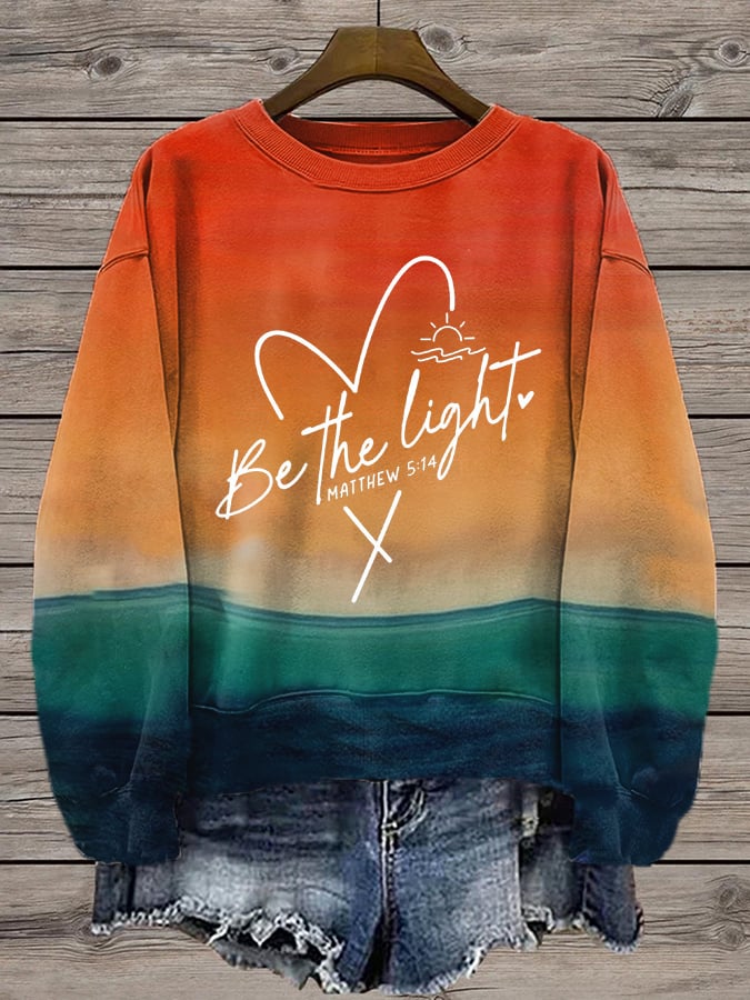 Women's Faith Print Crew Neck Sweatshirt