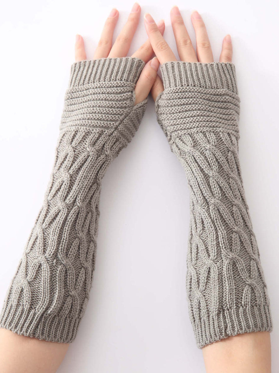 Women's Fashion Knitted Fingerless Sleeve Set