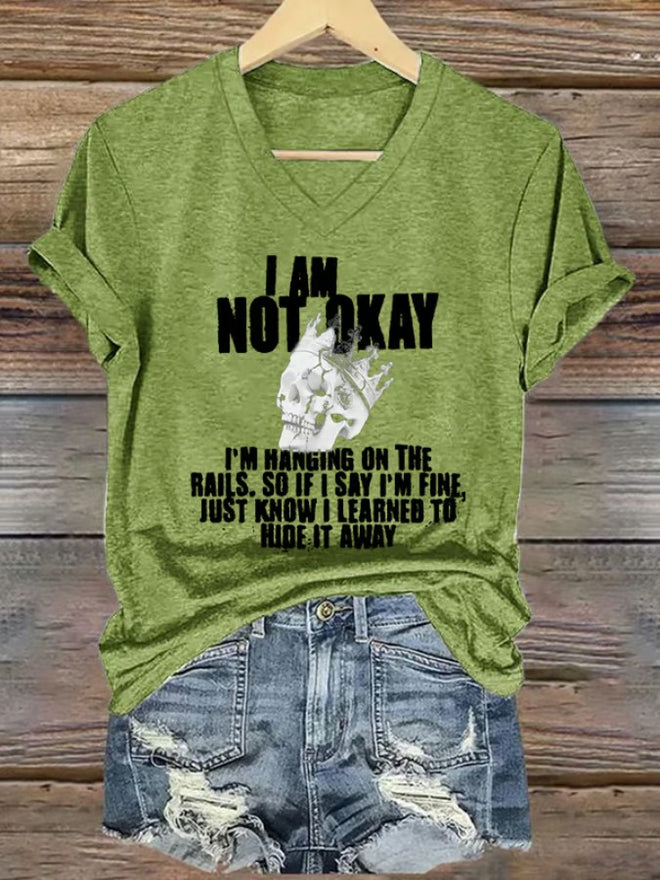 Women's Country Music I Am Not Okay Print T-Shirt