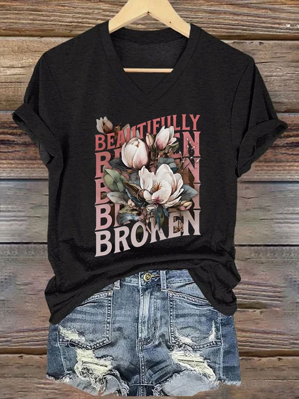 Women's Country Music Print Casual T-Shirt