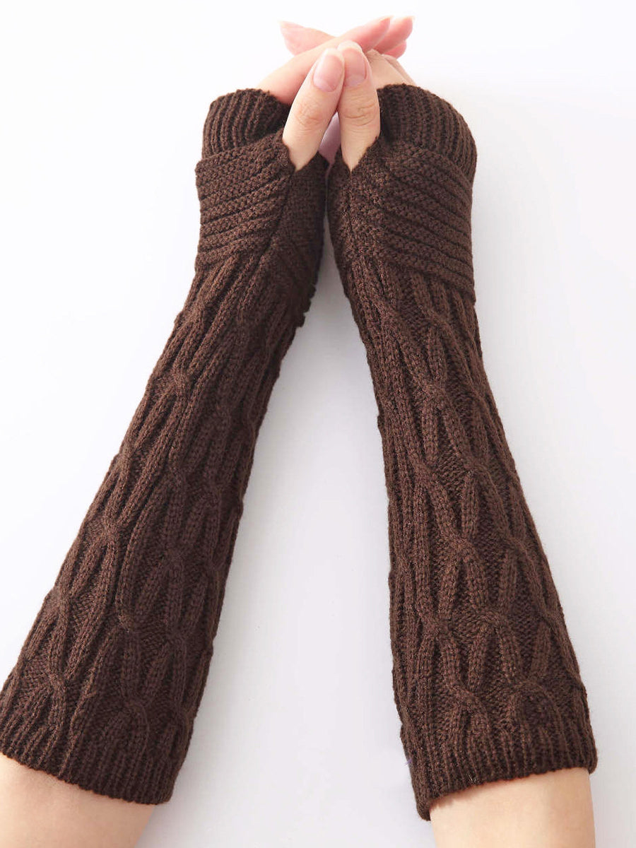 Women's Fashion Knitted Fingerless Sleeve Set