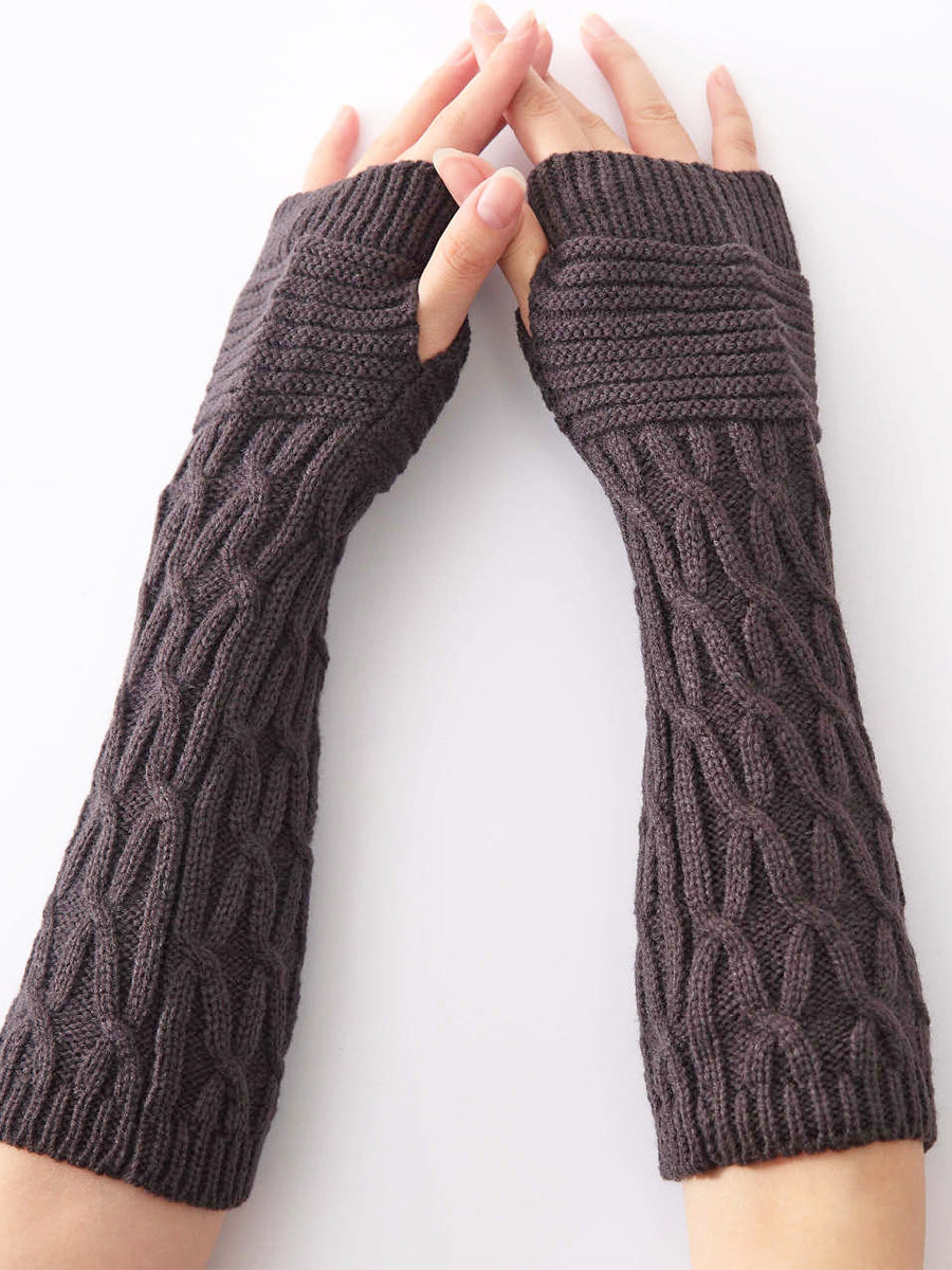 Women's Fashion Knitted Fingerless Sleeve Set