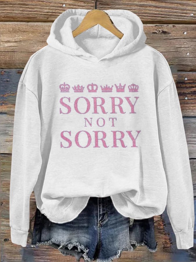 Six Musical Glitter Sorry Not Sorry Herstory Hoodie