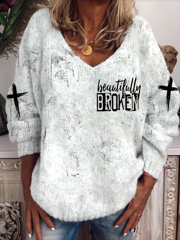 Women's Country Music Collar Knitted Sweater