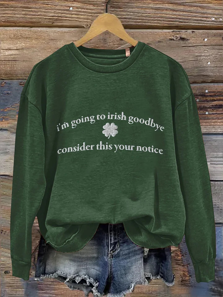 St. Patrick's Day Printed Casual Sweatshirt